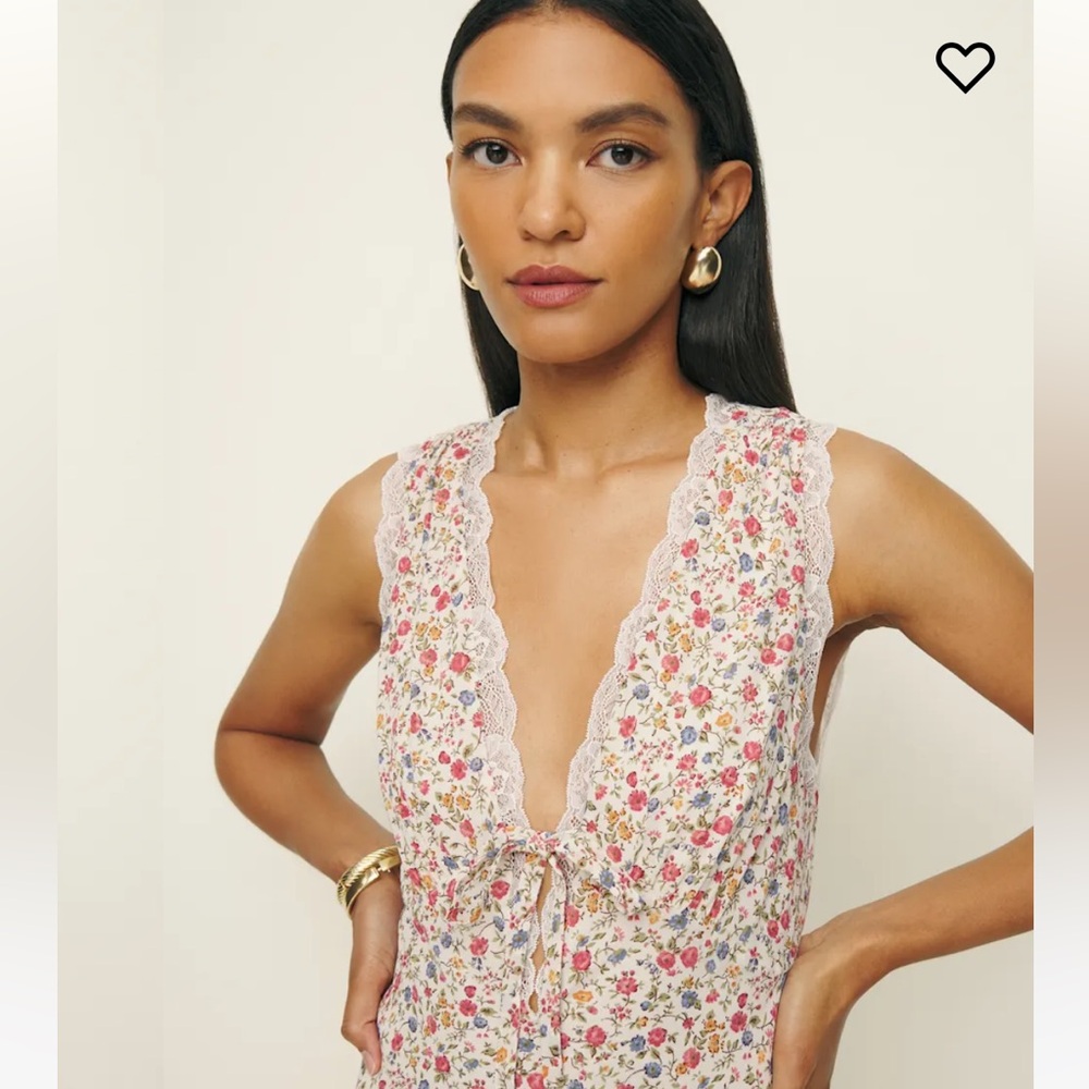 Reformation Sharla Dress Ivory - Picture 3 of 11